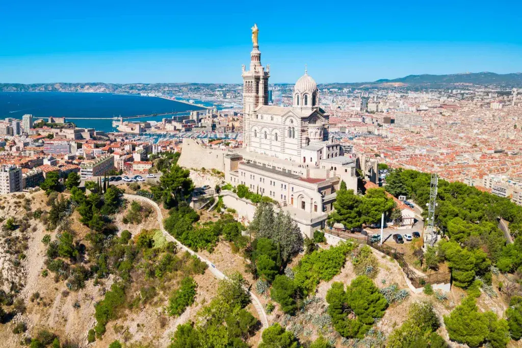 Vue depuis Notre Dame de la Garde à Marseille